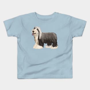 Bearded Collie (Large Design) Kids T-Shirt